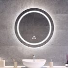 Kerek RGB Led tükör Ø70cm Welland Beta - Páramentesítés - Óra - Fényerő + színhőfok állítás - RGB funkciók