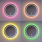 Kerek RGB Led tükör Ø70cm Welland Beta - Páramentesítés - Óra - Fényerő + színhőfok állítás - RGB funkciók