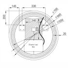 Kerek RGB Led tükör Ø70cm Welland Beta - Páramentesítés - Óra - Fényerő + színhőfok állítás - RGB funkciók