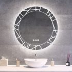 Kerek Led tükör Ø80cm Welland Chaday | Páramentesítő - Óra - Fényerő + színhőfok állítás
