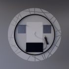 Kerek Led tükör Ø80cm Welland Chaday | Páramentesítő - Óra - Fényerő + színhőfok állítás