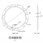 Kerek Led tükör Ø80cm Welland Chaday | Páramentesítő - Óra - Fényerő + színhőfok állítás