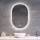 Ovális fürdőszobai LED tükör 60x90cm - Páramentesítő - Fényerő és színhőmérséklet szabályozás - Welland Paris