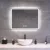 Fekete keretes Loft stílusú LED tükör 80x60cm - Páramentesítő - Beépített óra - Fényerő és színhőmérséklet szabályozás - Welland Luxury-Line Loft G1099