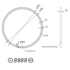 Kerek Led tükör Ø80cm Welland G6511 - Páramentesítő - Óra - Fényerő + színhőfok állítás