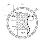 Kerek Led tükör Ø80cm Welland G6511 - Páramentesítő - Óra - Fényerő + színhőfok állítás