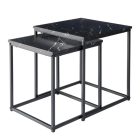 Dohányzóasztal szett | Kisasztal szett | Egymásba tolható 2db-os asztal szett | Fém lábakkal | Intenso Home