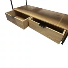 Intenso Home dohányzóasztal fiókkal 100x40cm - Masszív fém váz, aranytölgy szín
