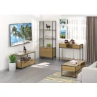 Intenso Home dohányzóasztal fiókkal 100x50cm - Masszív fém váz, aranytölgy szín