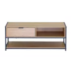 Intenso Home dohányzóasztal fiókkal 100x50cm - Masszív fém váz, aranytölgy szín