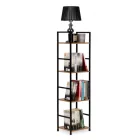 Nyitott könyvespolc, tároló állvány fém lábakkal - 4 szintes aranytölgy - 29x112cm Intenso