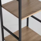 Nyitott könyvespolc, tároló állvány fém lábakkal - 4 szintes aranytölgy - 29x112cm Intenso