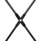 Fekete 4 szintes nyitott könyvespolc, tároló állvány fém lábakkal - 59x112cm Intenso