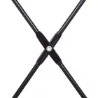 Fekete 3 szintes nyitott könyvespolc, tároló állvány fém lábakkal - 59x80cm Intenso