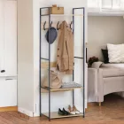 Előszobai ruhatároló fogas 3db polccal - Előszobaszekrény - Nyitott gardrób - 60x175cm Intenso Home