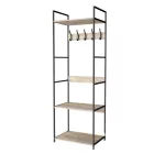 Előszobai ruhatároló fogas 3db polccal - Előszobaszekrény - Nyitott gardrób - 60x175cm Intenso Home