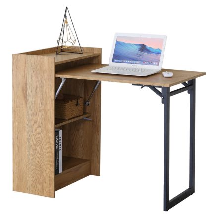 Intenso Home összecsukható íróasztal / számítógépasztal polcokkal 102x58cm - Masszív kialakítás tölgy szín
