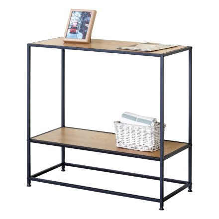 Intenso Home konzolasztal fiókkal 80x36cm - Masszív fém váz, aranytölgy szín