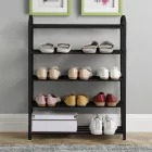 Cipőtartó állvány | Előszobai cipőtároló | 5 szintes, fekete, 62x79cm | Intenso Home