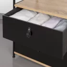 Ruhatároló fogas 2db fiókkal - Előszobaszekrény - Nyitott gardrób - 60x175cm Intenso Home
