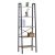 Nyitott döntött design könyvespolc, tároló állvány fém lábakkal - 5 szintes modern tölgy - 56x172cm Intenso Home
