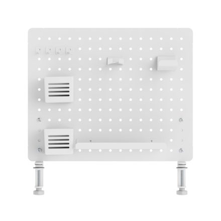 Perforált tábla, pegboard, rendszerezőkkel íróasztalhoz, fehér Levano LV0154