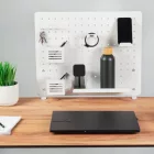 Perforált tábla, pegboard, rendszerezőkkel íróasztalhoz, fehér LVN System LV0154