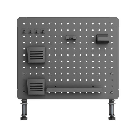Perforált tábla, pegboard, rendszerezőkkel íróasztalhoz, fekete Levano LV0155