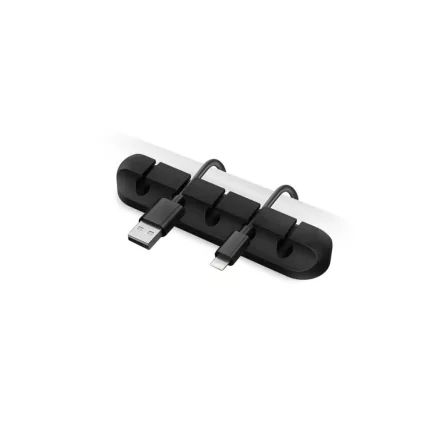 Kábelrendező íróasztalhoz, öntapadó fekete CM2 LVN System LV0175