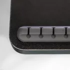 Kábelrendező íróasztalhoz, öntapadó fekete CM2 LVN System LV0175