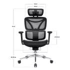 Irodai forgószék LVN System Control Pro fekete LV0656