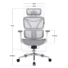 Irodai forgószék LVN System Control Pro fehér LV0657