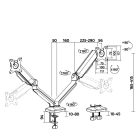 Asztali dupla monitortartó M2 Pro LVN System System LV0664
