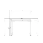 Fehér elektromosan emelhető íróasztal láb USB porttal memória funkcióval egyénre szabható szélességgel LVN System Control Pro LV0665