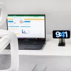 Profi elektromosan állítható magasságú íróasztal 120x80cm fehér | Dupla motor - Memória - USB - Nagy teherbírás | LVN System Control Pro