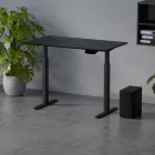 Profi elektromosan állítható magasságú íróasztal 120x80cm fekete | Dupla motor - Memória - USB - Nagy teherbírás | LVN System Control Pro