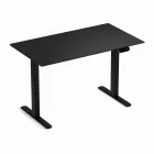 Profi elektromosan állítható magasságú íróasztal 120x80cm fekete | Dupla motor - Memória - USB - Nagy teherbírás | LVN System Control Pro
