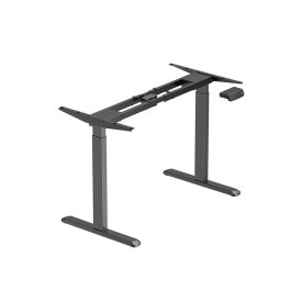 Fekete elektromosan emelhető íróasztal láb USB porttal memória funkcióval egyénre szabható szélességgel LVN System Control Pro LV0666