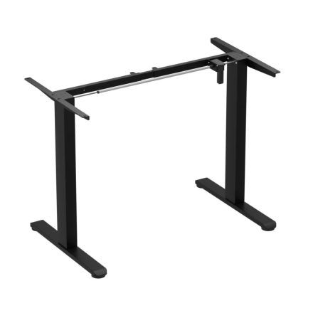 Fekete elektromosan emelhető íróasztal láb szerkezet egyénre szabható szélességgel Levano Flex LV0737