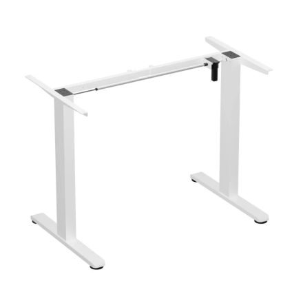Fehér elektromosan emelhető íróasztal láb szerkezet egyénre szabható szélességgel Levano Flex LV0738