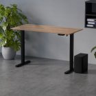 Elektromosan állítható magasságú íróasztal 138x67cm Craft tölgy / fekete | LVN System Control Flex+