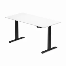 Elektromosan állítható magasságú íróasztal 138x67cm fehér/fekete - Ülő-/állómunkához LVN System Control Flex+