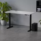 Elektromosan állítható magasságú íróasztal 138x67cm fehér/fekete - Ülő-/állómunkához LVN System Control Flex+
