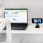 Elektromosan állítható magasságú íróasztal 138x67cm fehér/fekete - Ülő-/állómunkához LVN System Control Flex+
