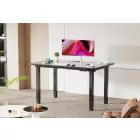 Fekete elektromosan emelhető íróasztal keret USB porttal memória funkcióval egyénre szabható szélességgel és mélységgel LVN System Control Flex Pro LV1352