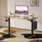 LVN System Lite elektromos asztal + forgószék szett - Barna-fekete 140x60cm elektromosan állítható magasságú íróasztal - Fekete forgószékasztal + forgószék szett - Tölgy/fekete 140x60cm elektromosan állítható magasságú íróasztal - Fekete forgószék