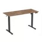 Elektromosan állítható magasságú íróasztal  - 140x60cm rusztikus barna ülő-/állómunkához - LVN System Lite LV1714