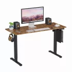 Elektromosan állítható magasságú íróasztal  - 140x60cm rusztikus barna ülő-/állómunkához - LVN System Lite LV1714