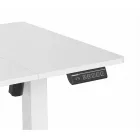 LVN System Lite elektromos asztal + forgószék szett - Fehér 140x60cm elektromosan állítható magasságú íróasztal - Fehér forgószék