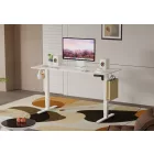 Elektromosan állítható magasságú íróasztal - 140x60cm fehér ülő-/állómunkához - LVN System Lite LV1716